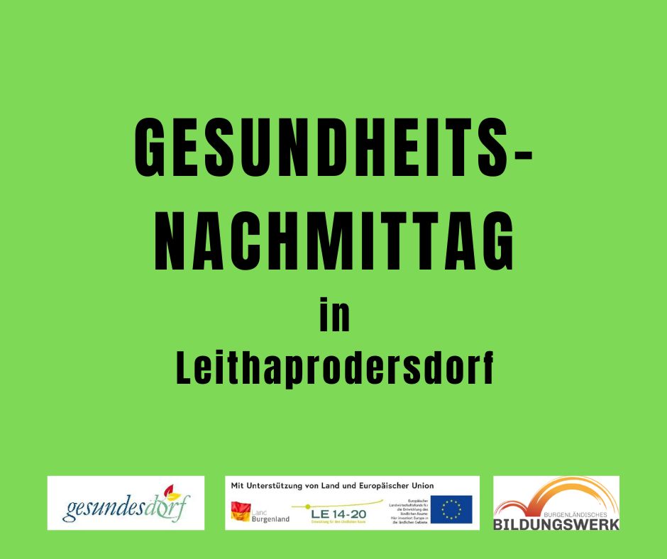 Leithaprodersdorfer Gesundheitsnachmittag -